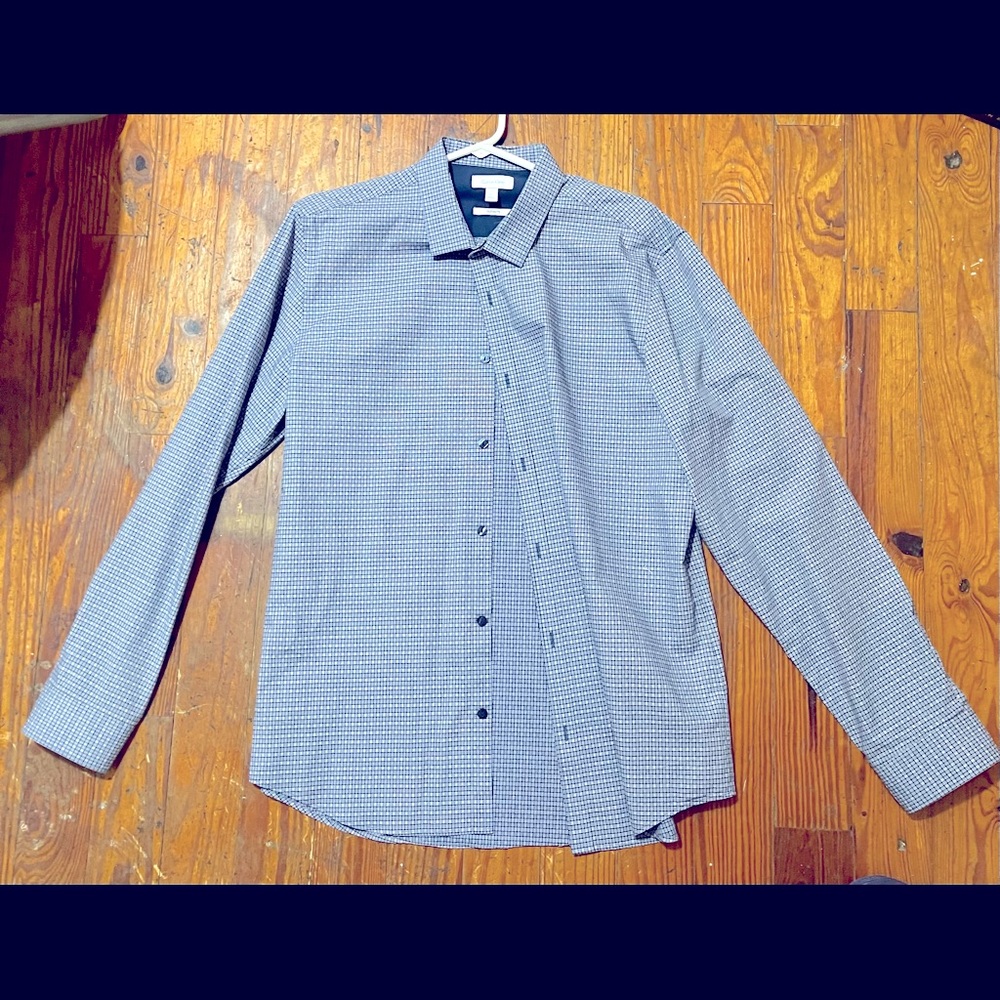 Calvin Klein ‘INFINITE’ men’s L tight-plaid court shirt ✅👔